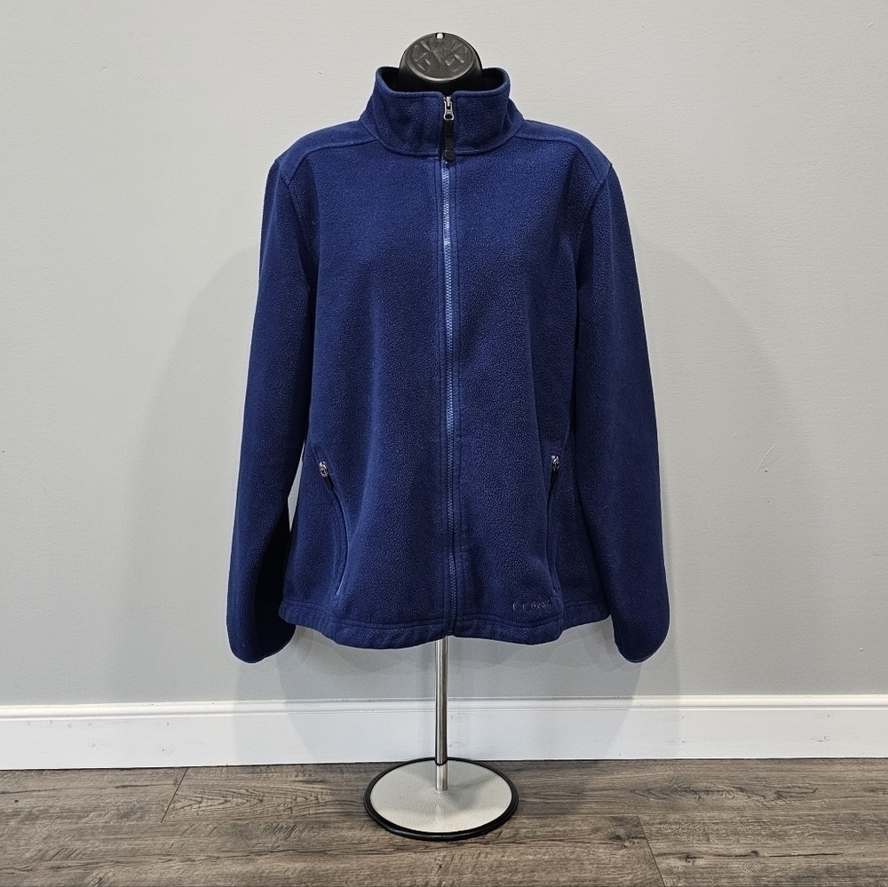 L.L. Bean Womens Polartec Full-Zip Blue Fleece - Size (L) - Great Condition
